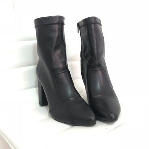 Black Midheel Booties
